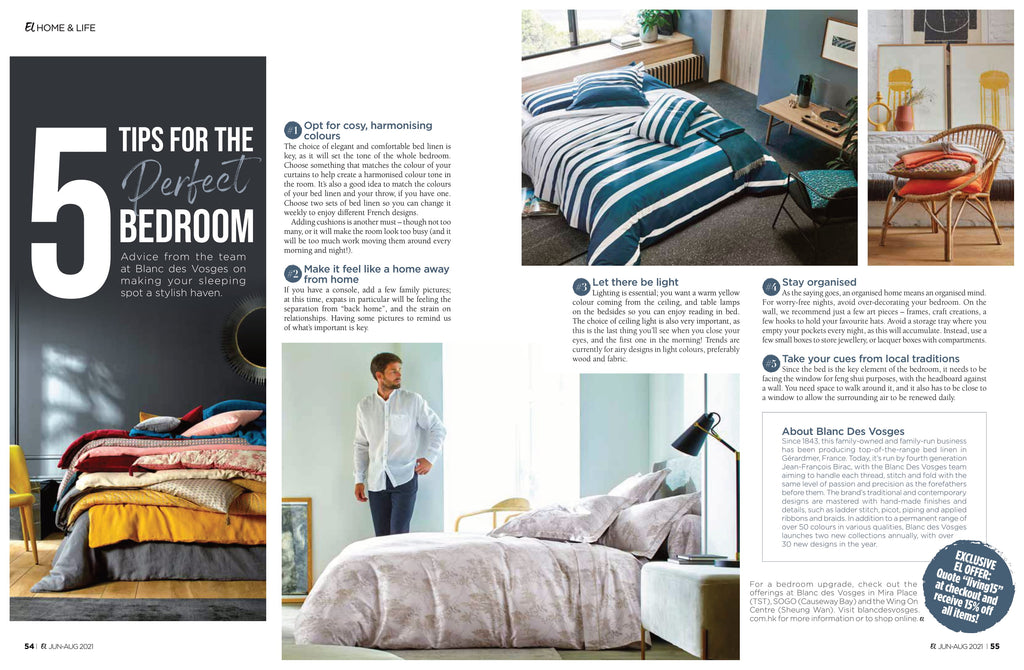 5 tips for the perfect bedroom by Expat Living - June issue